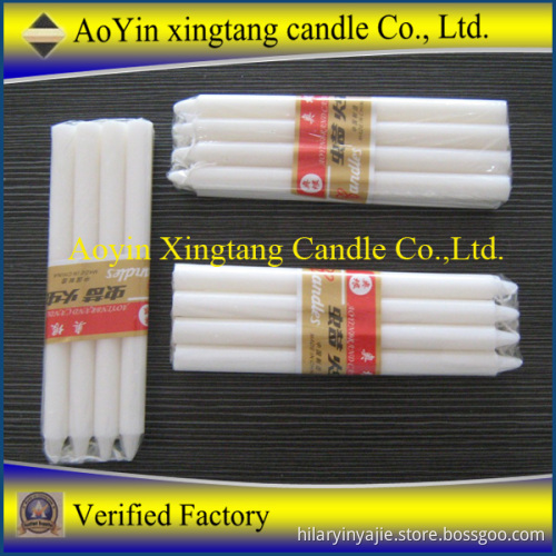white wax taper candles